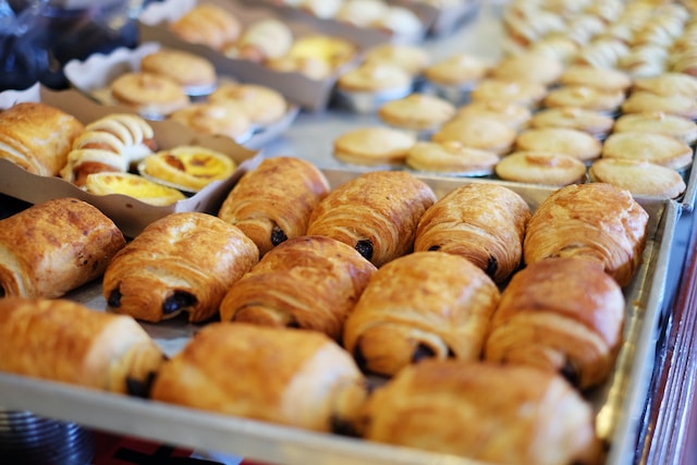 Pastries served on a tray