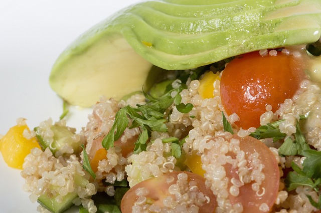 Quinoa dish with assorted vegetables