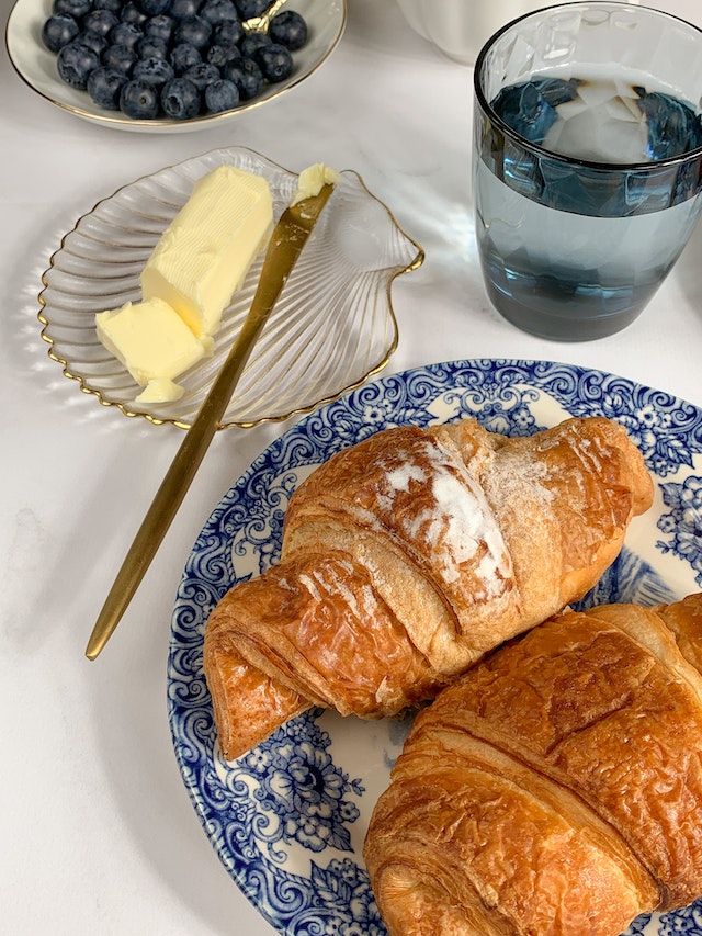 Croissant with butter